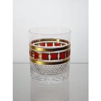 Box of 6 whisky glasses. Red Gold Collection.