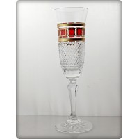 Box of 6 Champagne glasses - Richmond. Red Gold Collection.
