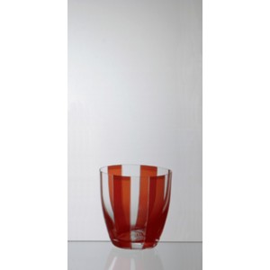 Coffret de 6 verres à whisky. Collection Rayure Rouge.