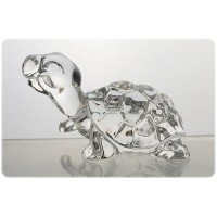 Turtle figurine in crystal. Size : 10cm.