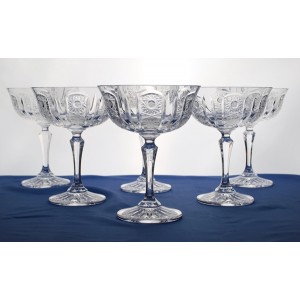 Coffret de 6 coupes à Champagne. Décoration Athéna.