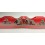 Long Christmas candle holder - red
