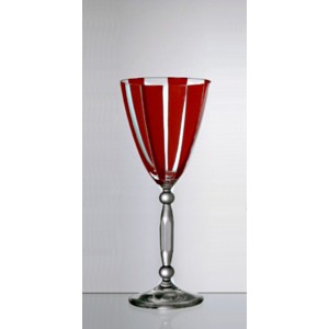 Replacement red wine glass for Red Stripe Collection.