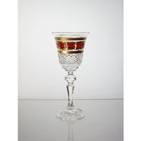 Box of 6 liqueur glasses. Red Gold Collection.