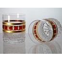 Box of 2 whisky glasses. Red Gold Collection.