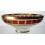 Crystal bowl 25cm. Red Gold.