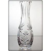 Vase en cristal 23cm. Décoration fleur.