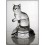 Cat figurine in crystal. Size : 10cm.