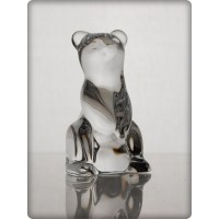 Bear figurine in crystal. Size : 7cm.