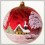 Glass christmas decoration - red 15cm