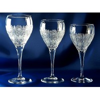Box of 6 water glasses 42cl. Bohemia Crystal.