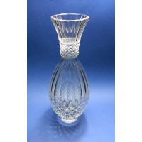Vase en cristal haut de gamme gravé main de 40 cm.