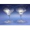 Pair of engraved crystal Champagne glasses.
