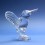 Kingfisher figurine in crystal. Size : 8cm.