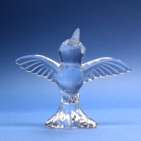 Figurine martin-pêcheur en cristal. Taille : 8cm.